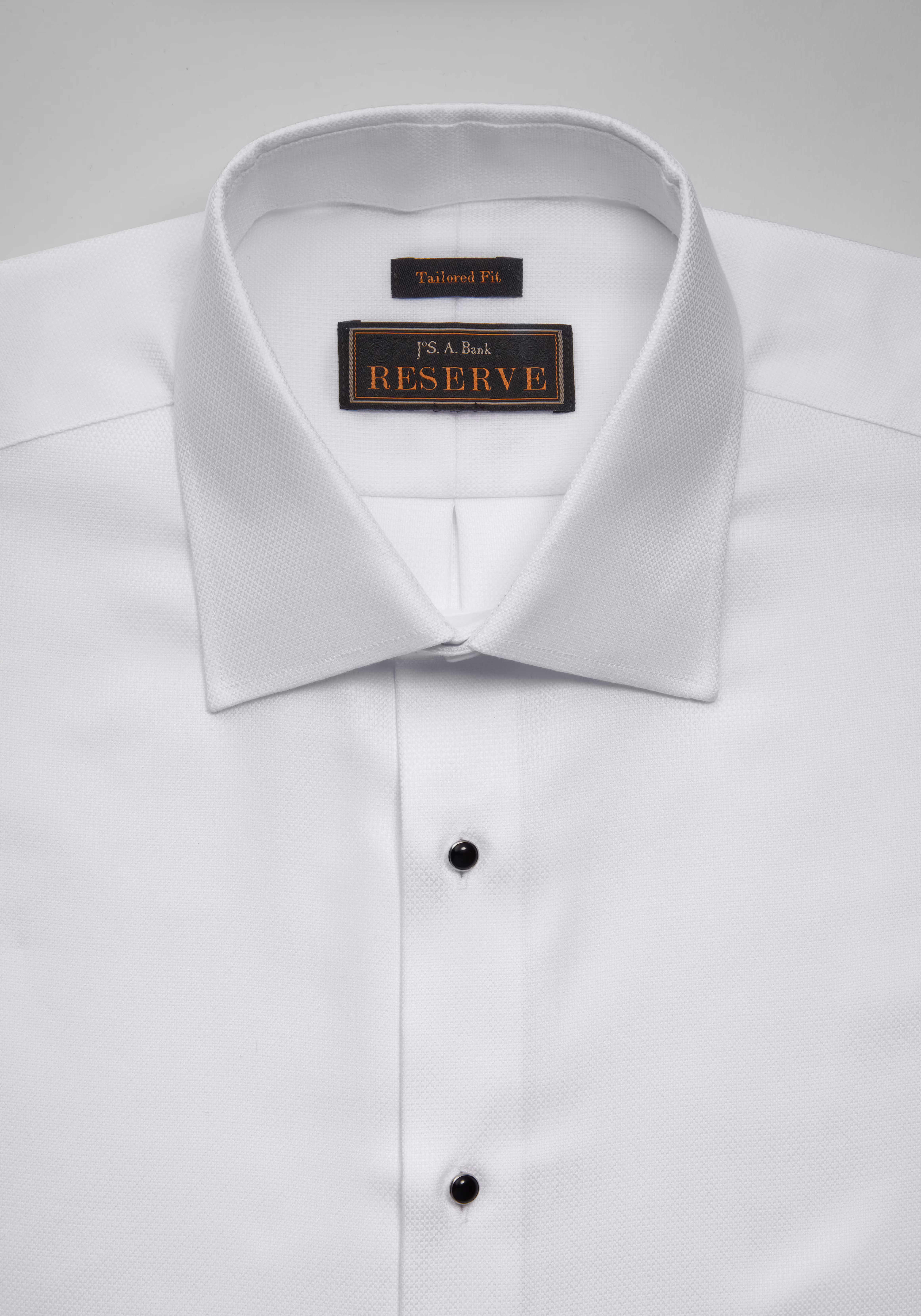 Reserve Collection Tailored Fit Spread Collar French Cuff Formal Solid Dress Shirt