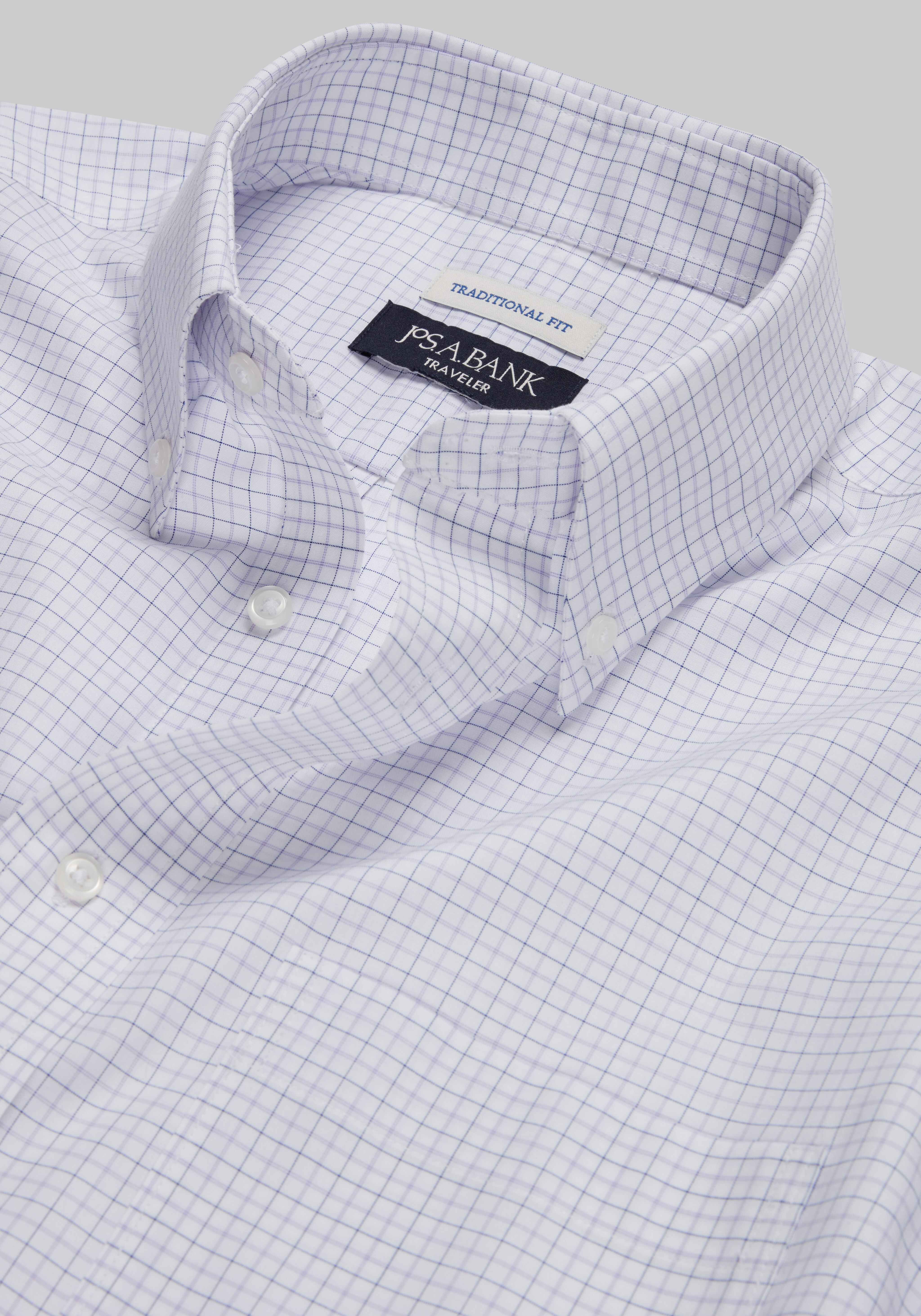 Traveler Collection Traditional Fit Check Dress Shirt - Big & Tall