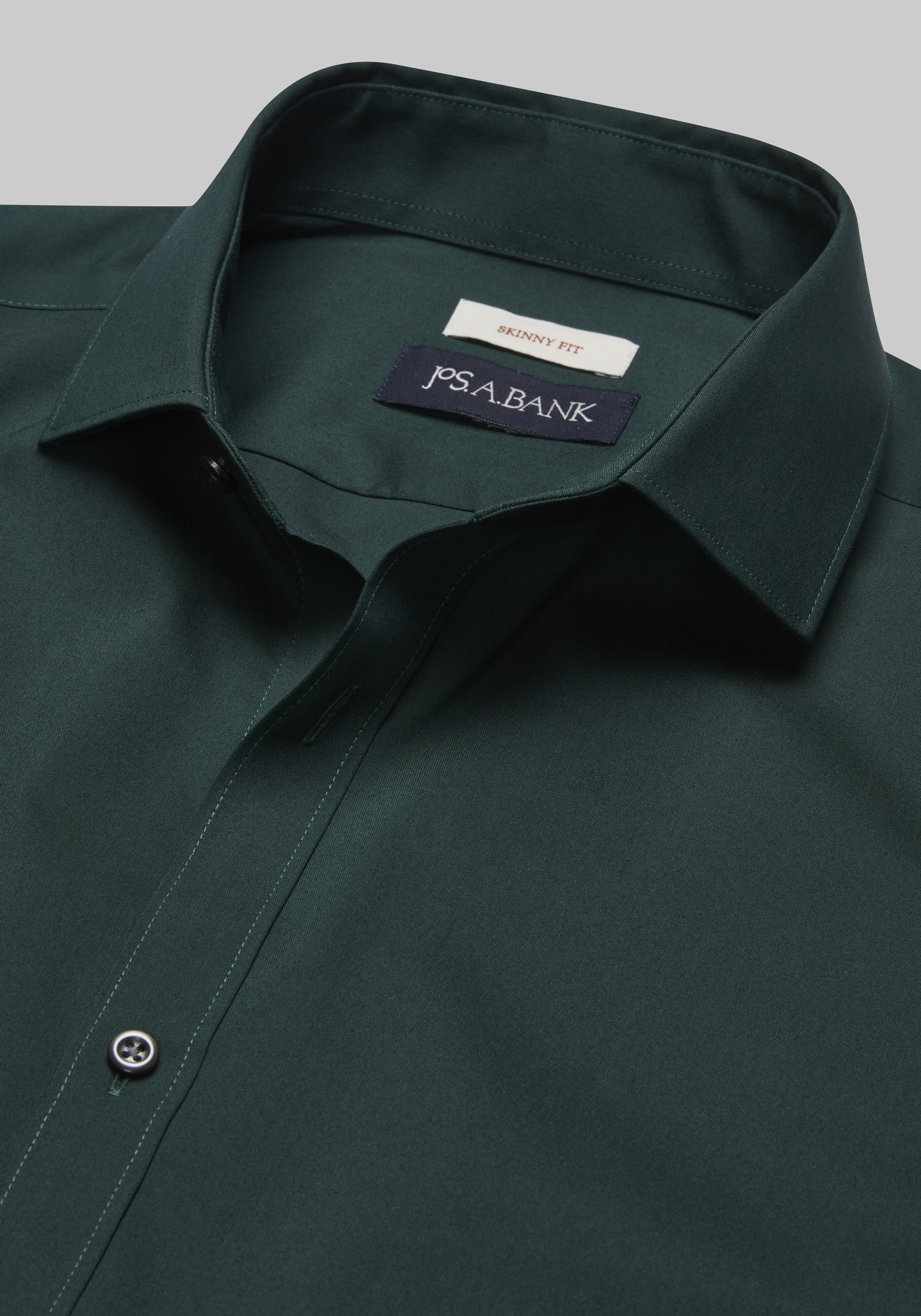 Jos. A. Bank Skinny Fit Spread Collar Solid Dress Shirt