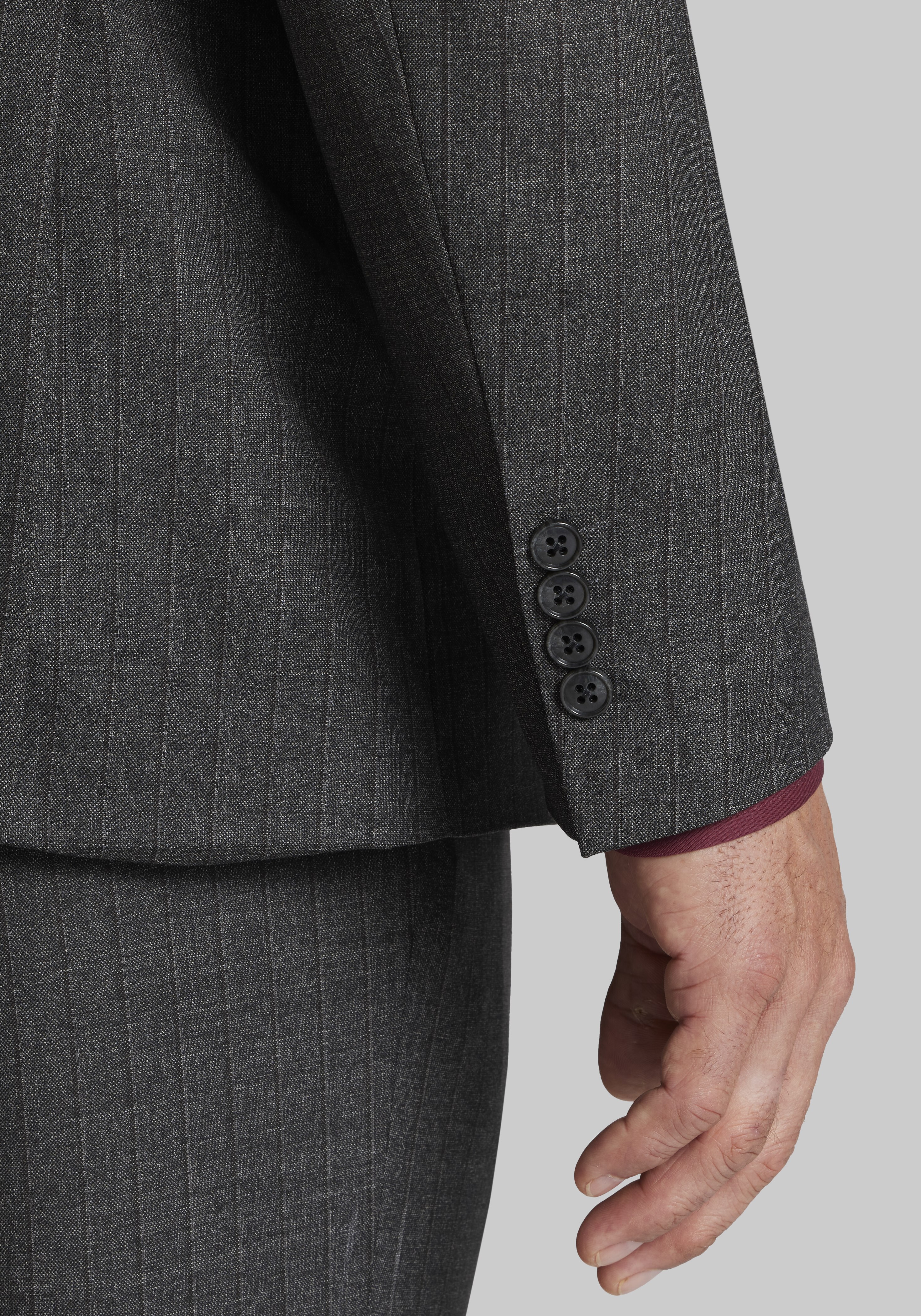 Reserve Collection Tailored Fit Stripe Suit - Big & Tall