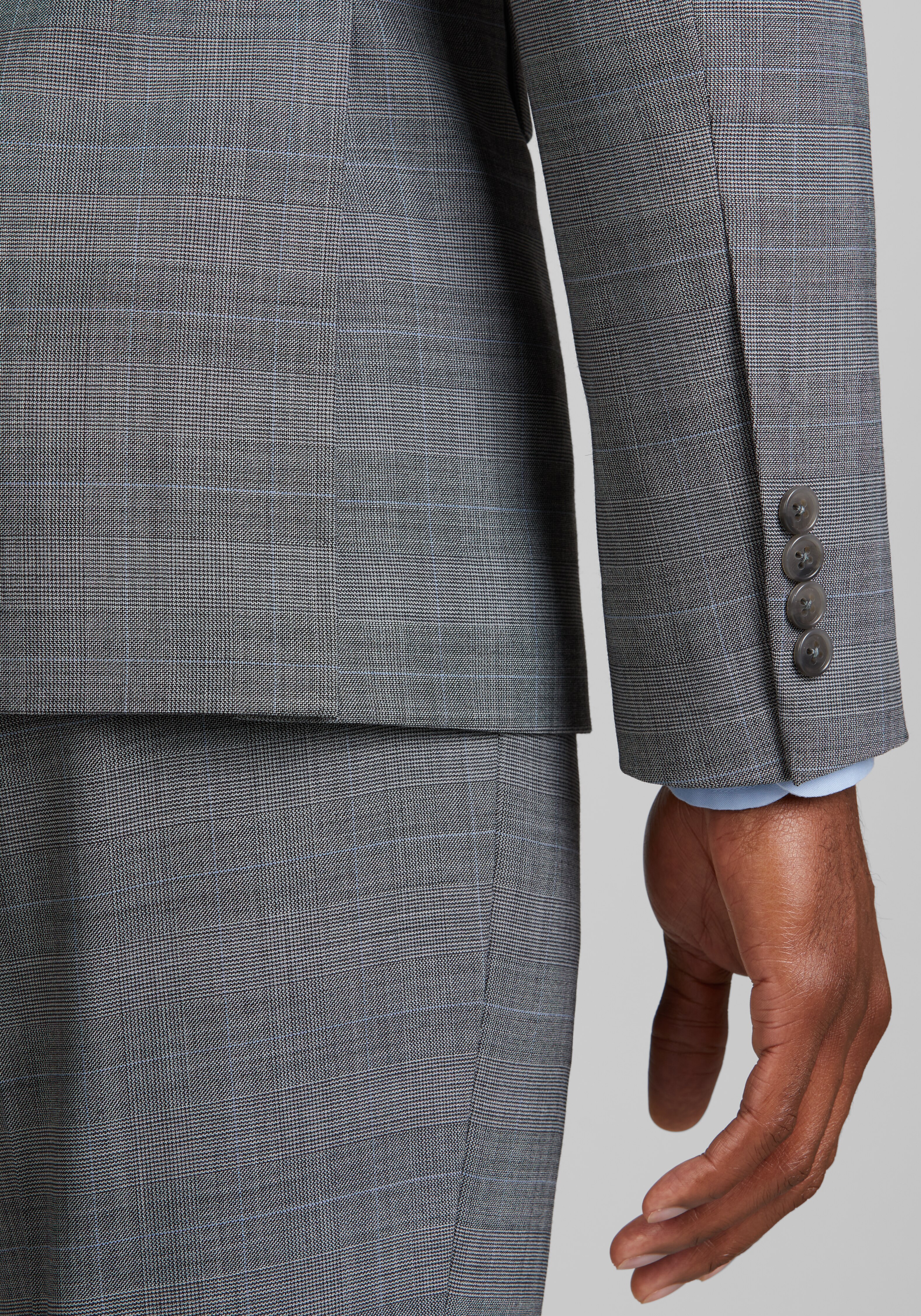 Jos. A. Bank Slim Fit Wool Blend Glen Plaid Suit