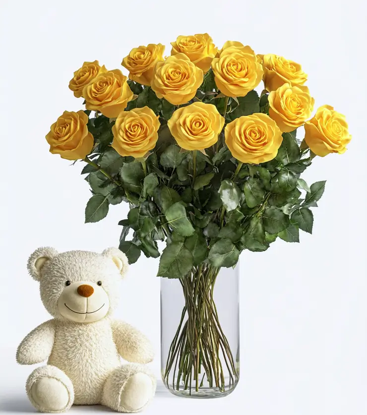 Bear and Roses