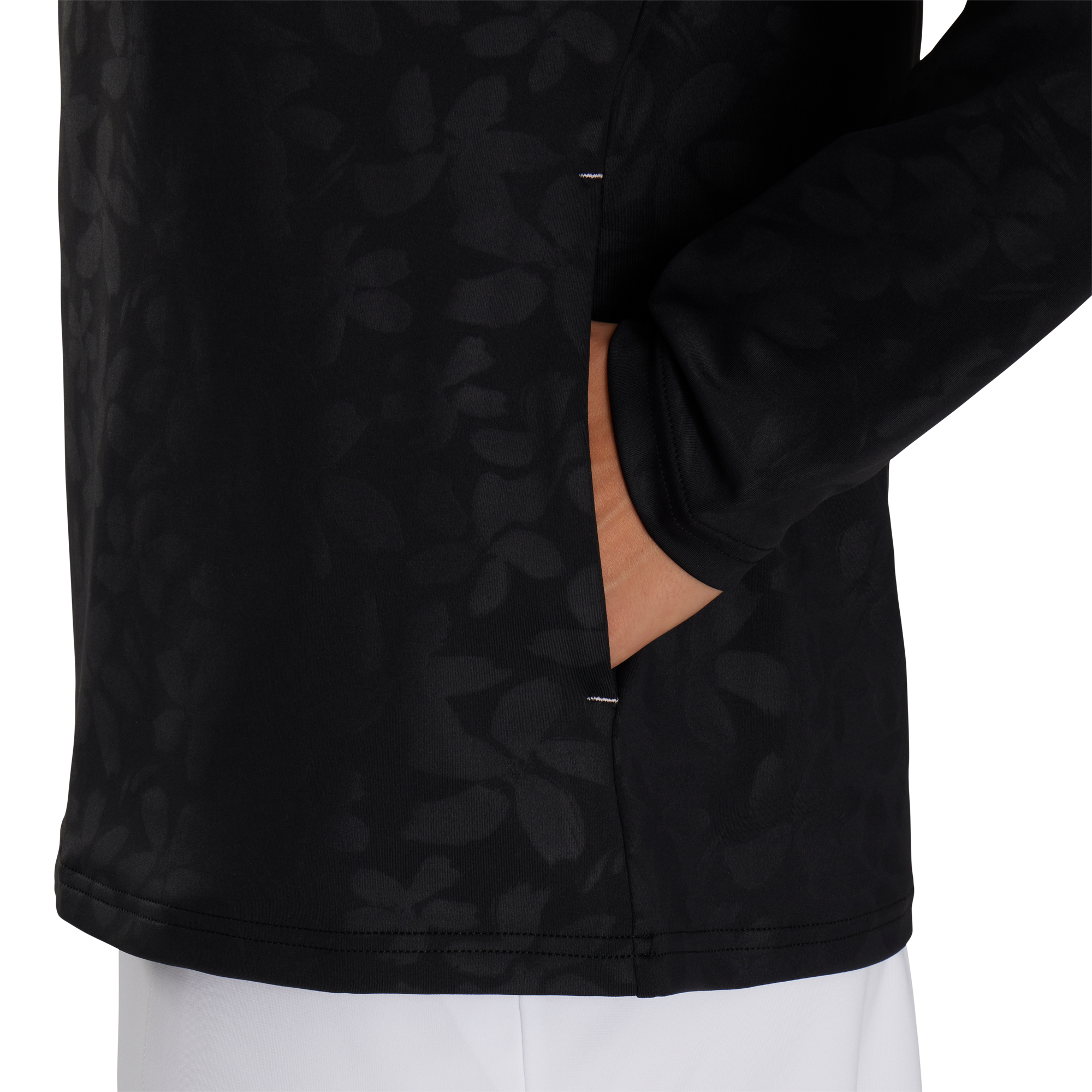 Embossed Quarter-Zip Mid-Layer Women