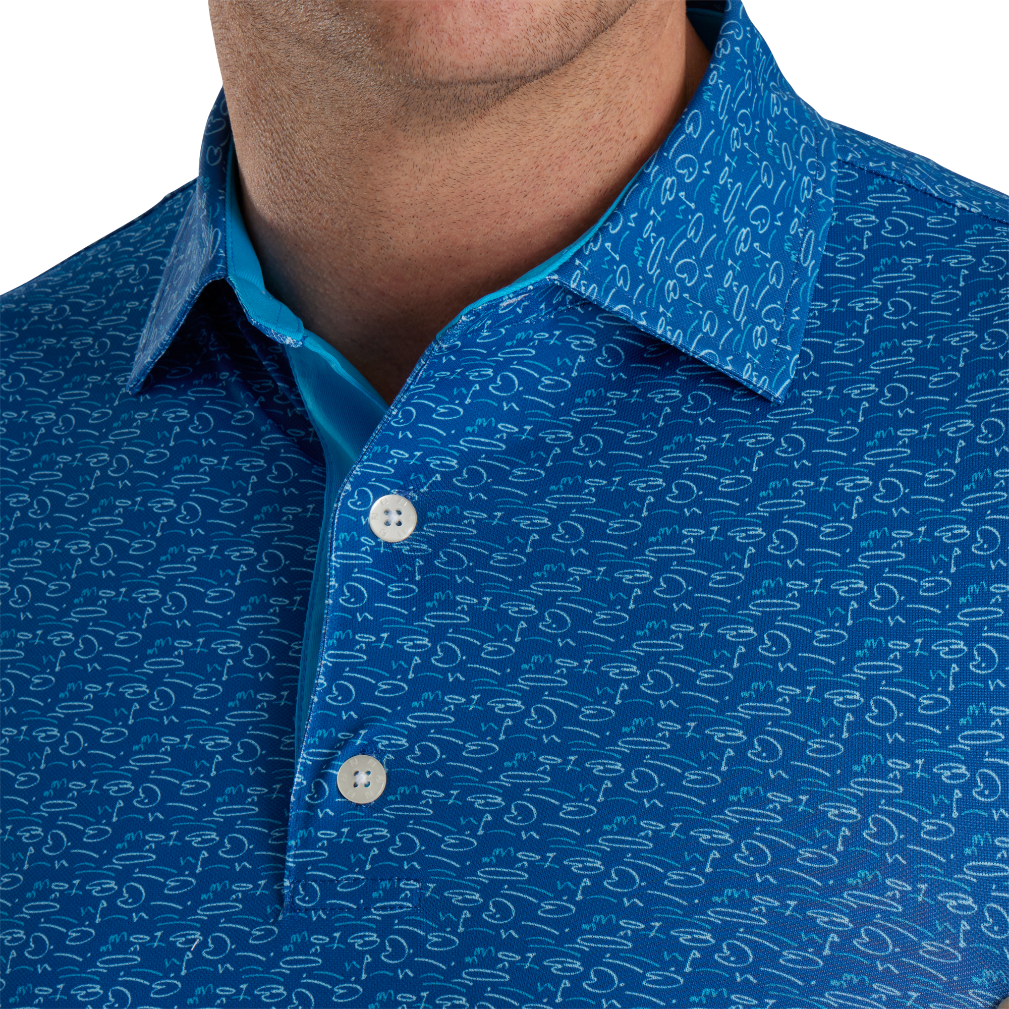 Golf Course Doodle Pique