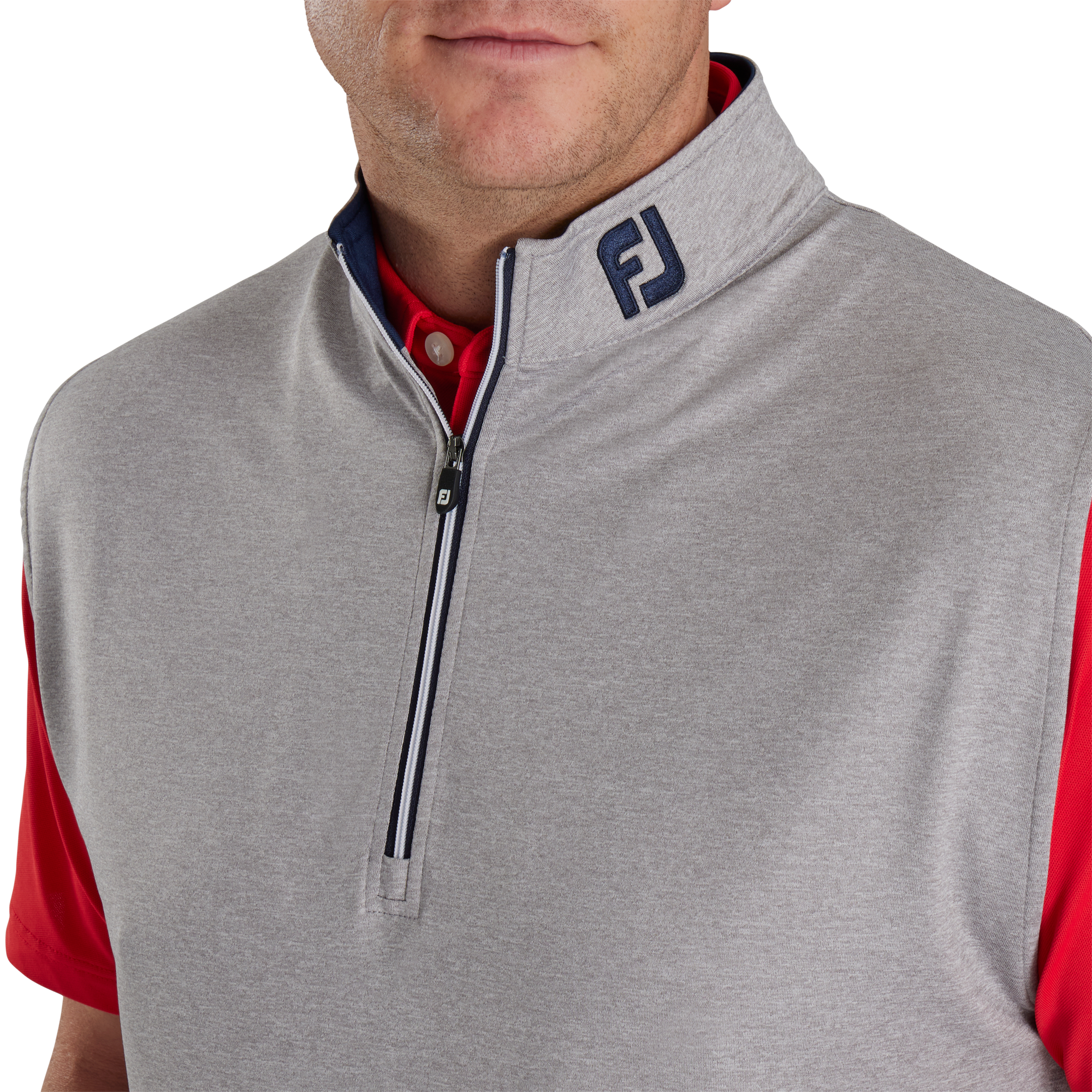 Half-Zip Jersey Vest - FJ Tour Collar