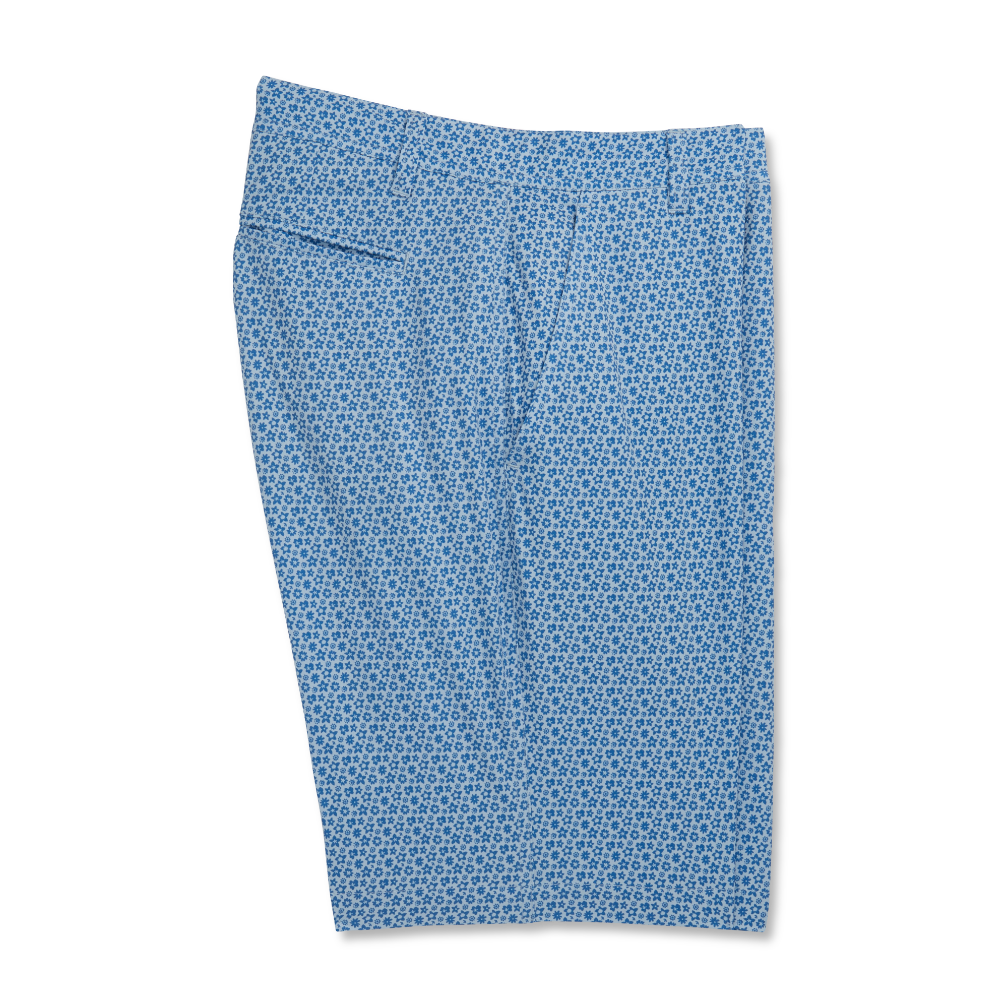 Micro-Floral Print Lightweight Woven Short 9" Inseam-Previous Season Style