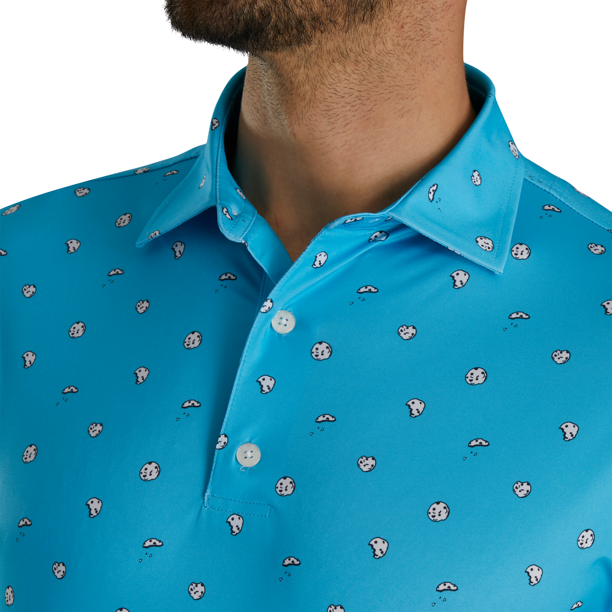 Cookie Print Lisle Self Collar-Previous Season Style