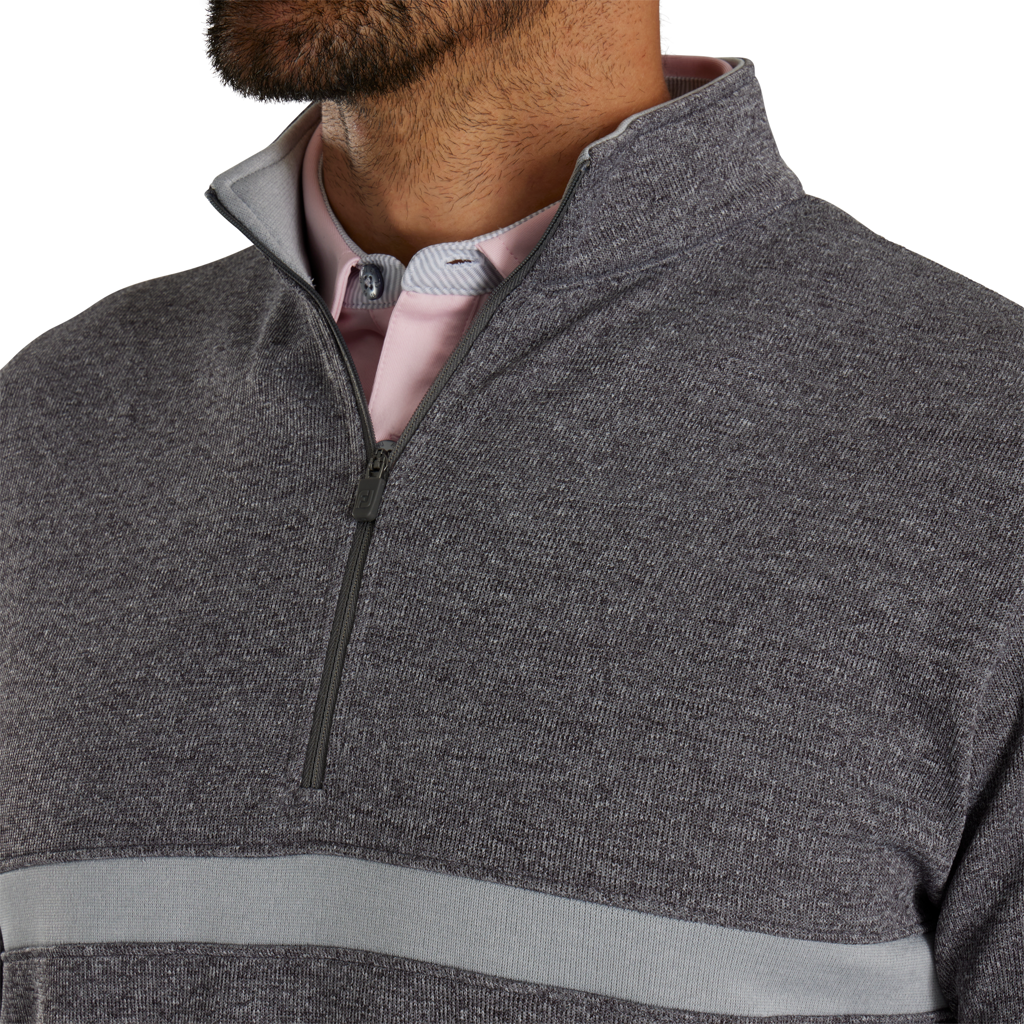 Inset Stripe Mid-Layer Flat Back Rib