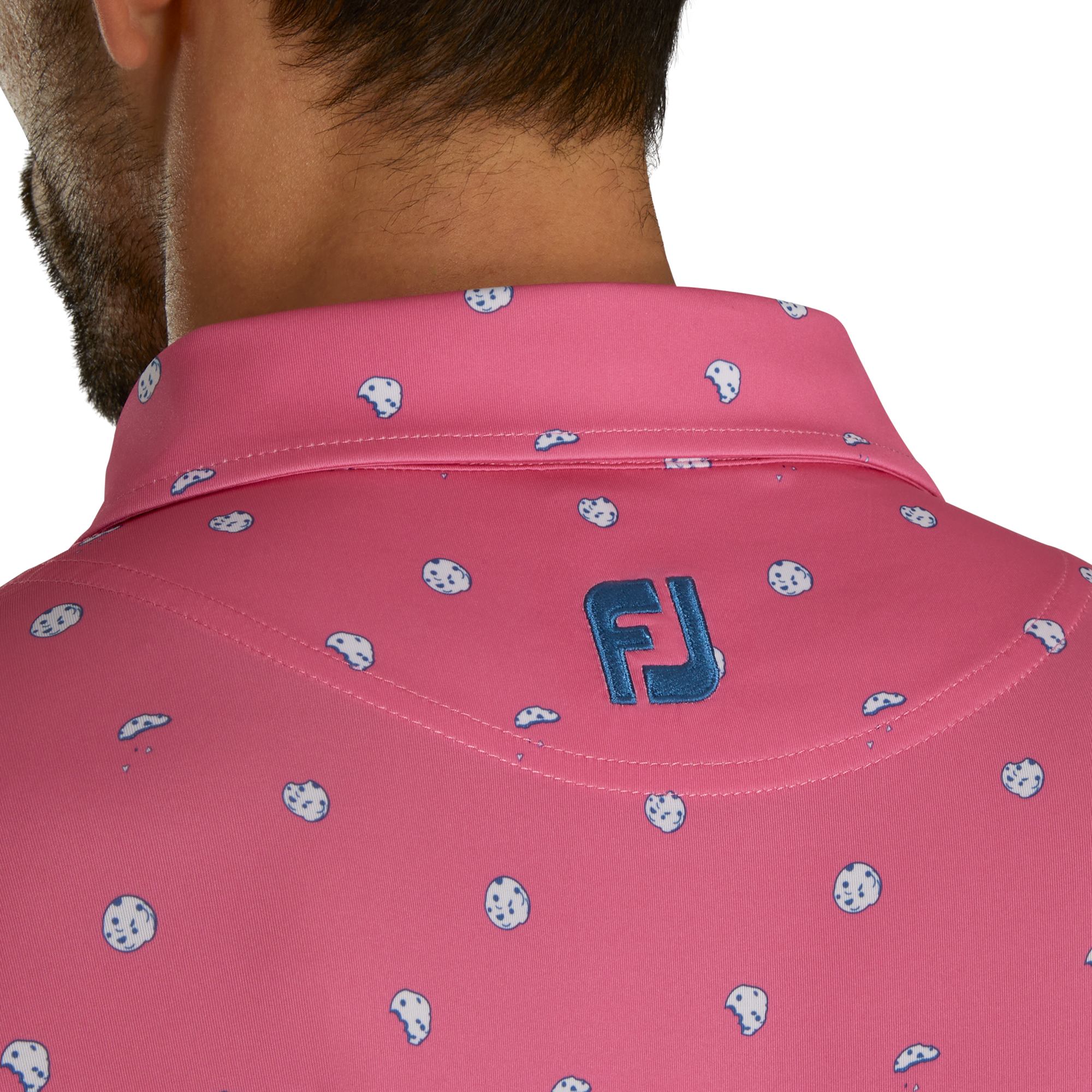 Cookie Print Lisle Self Collar-Previous Season Style