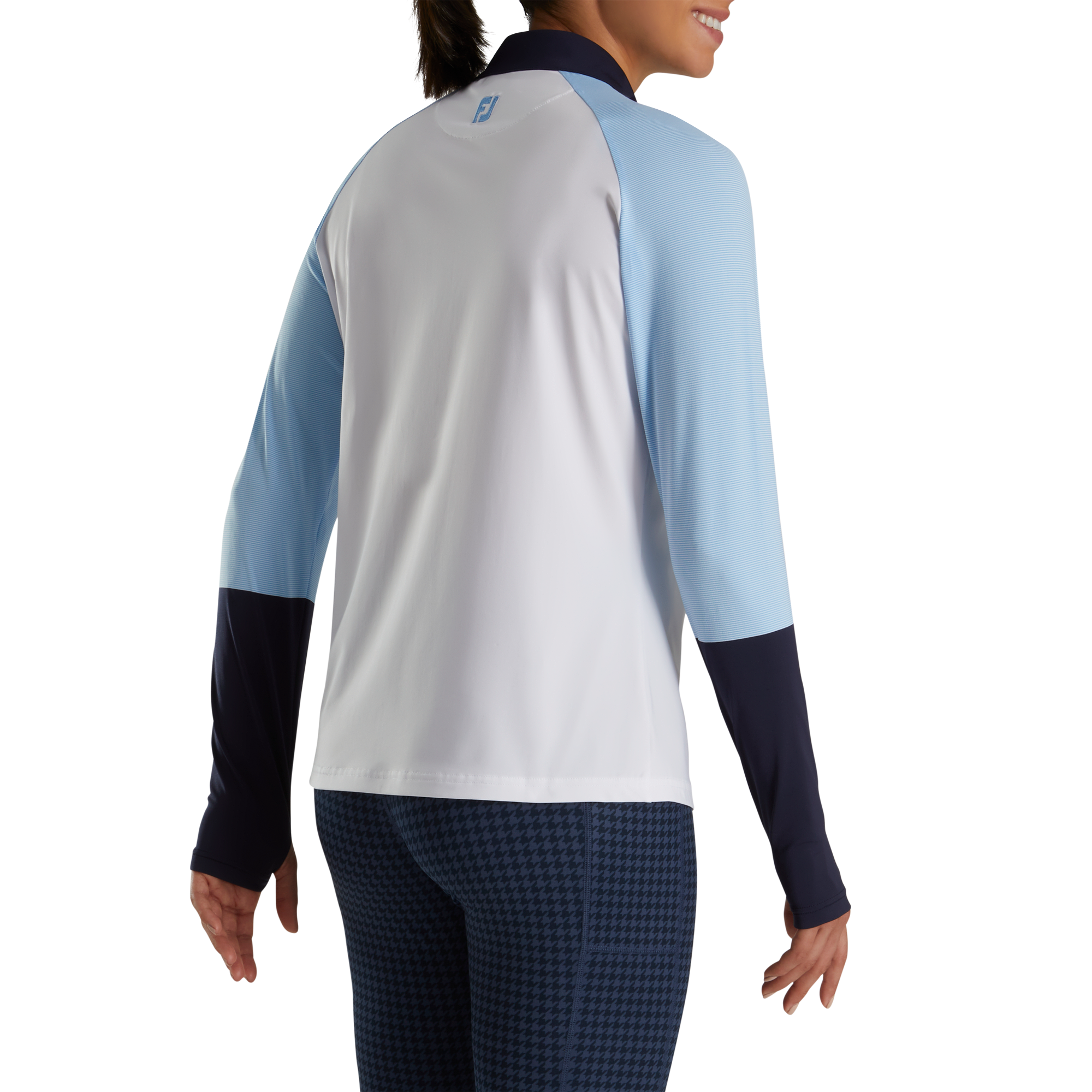 Micro Stripe Sun Protection Shirt-Previous Season Style Women