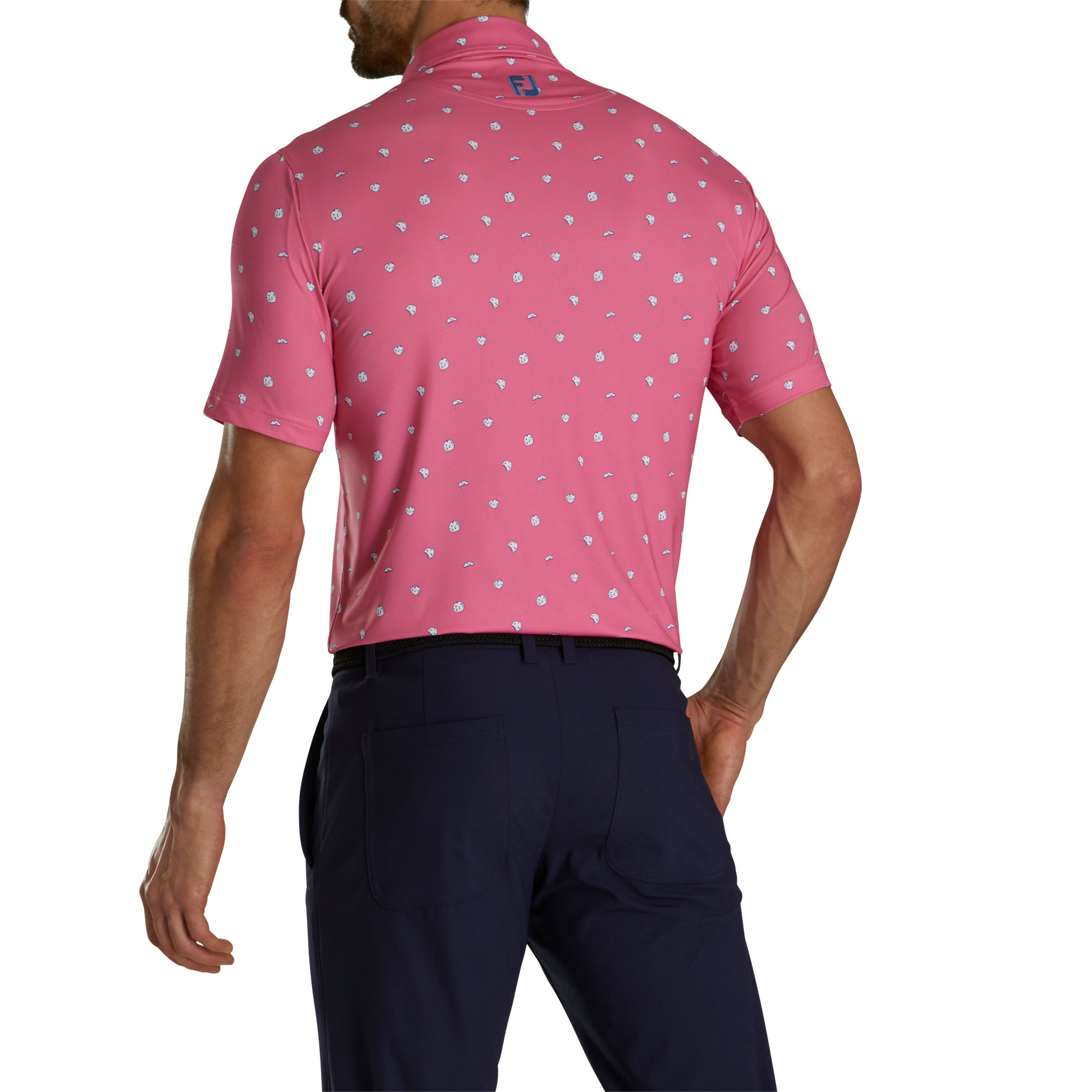 Cookie Print Lisle Self Collar-Previous Season Style