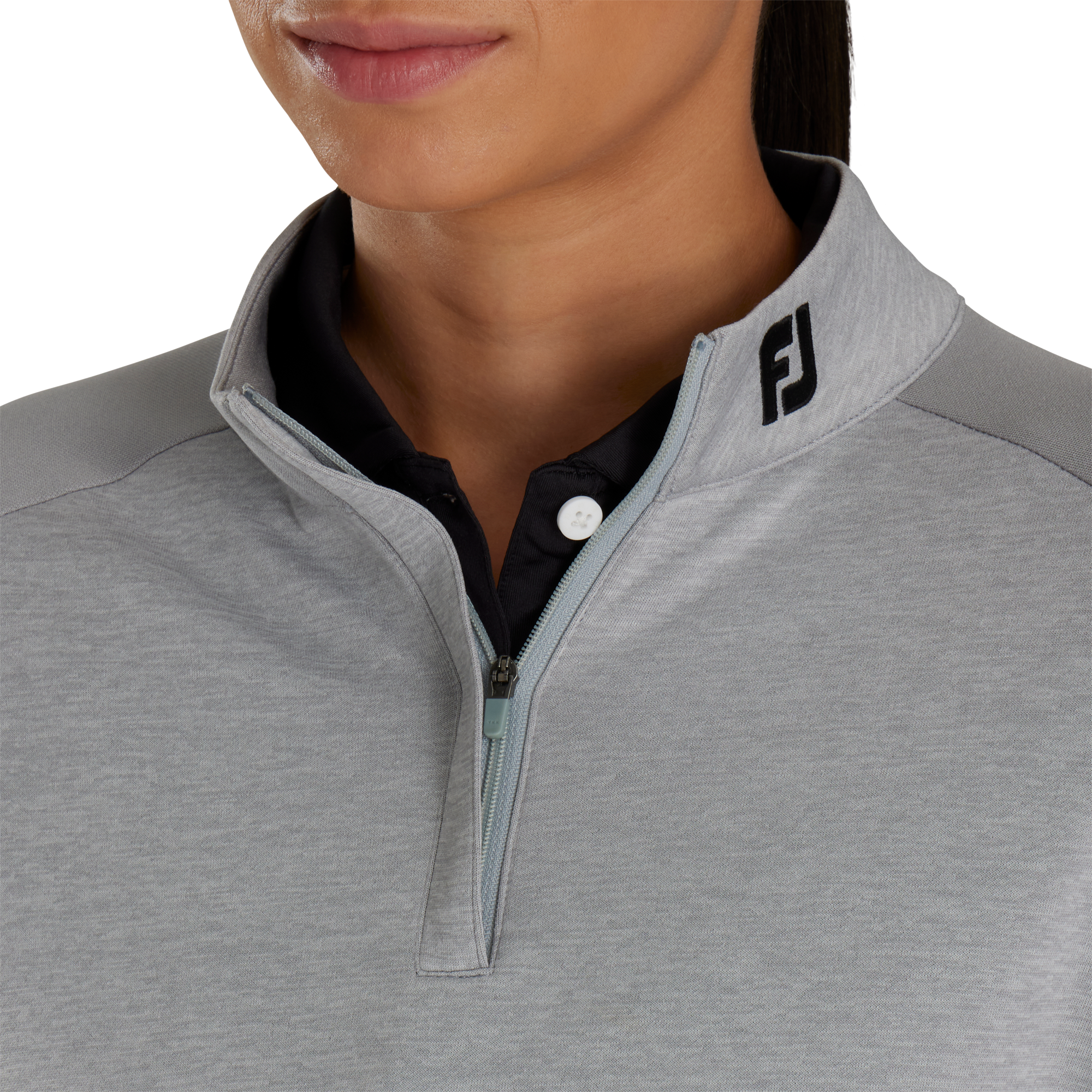 Heather Block Half-Zip Mid-Layer Women - FJ Tour Collar