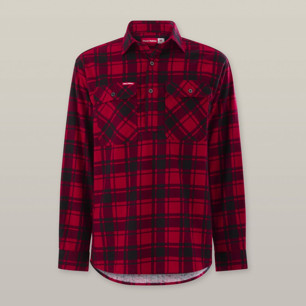 Core Long Sleeve Closed Front Check Flannel Shirt