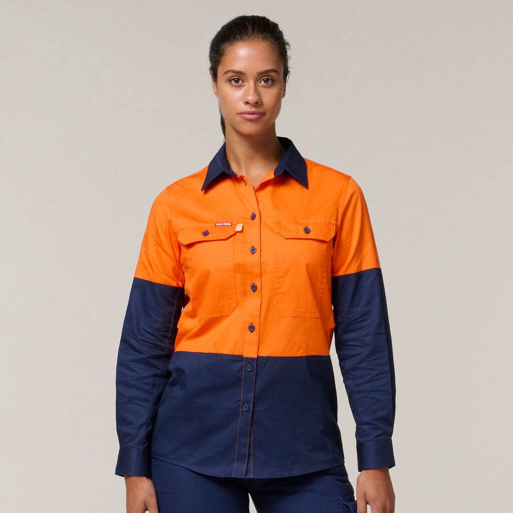 Women's Core 2 Tone Hi-Vis Vented Long Sleeve Shirt