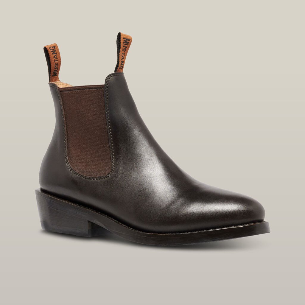 Women's Mustang Signature Pull-up Leather Boot - Brown