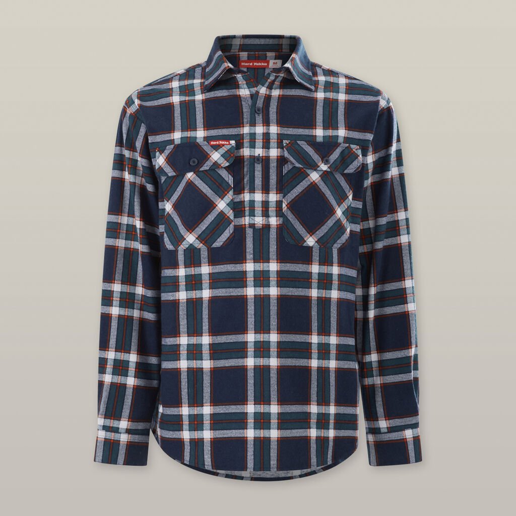 Core Long Sleeve Closed Front Check Flannel Shirt