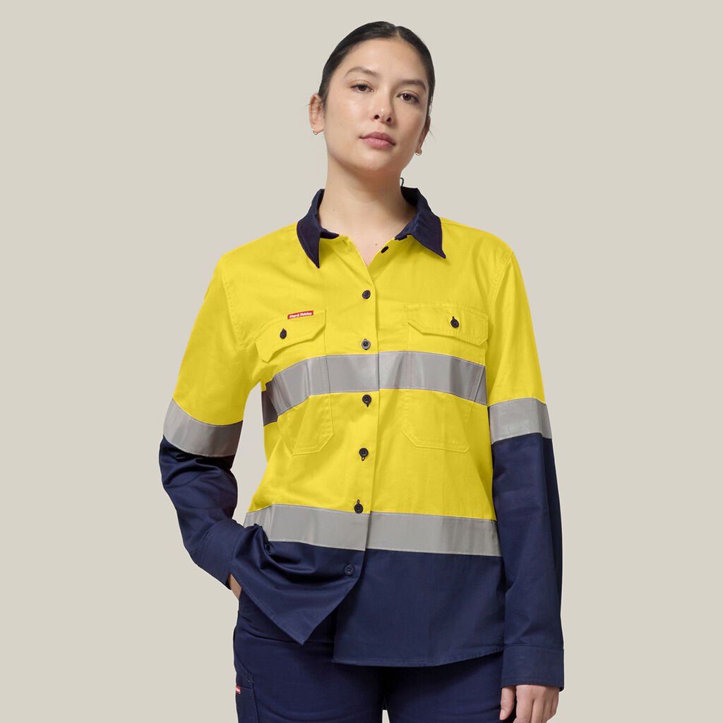 Women's Hi-Vis Lightweight 2 Tone Taped Long Sleeve Shirt