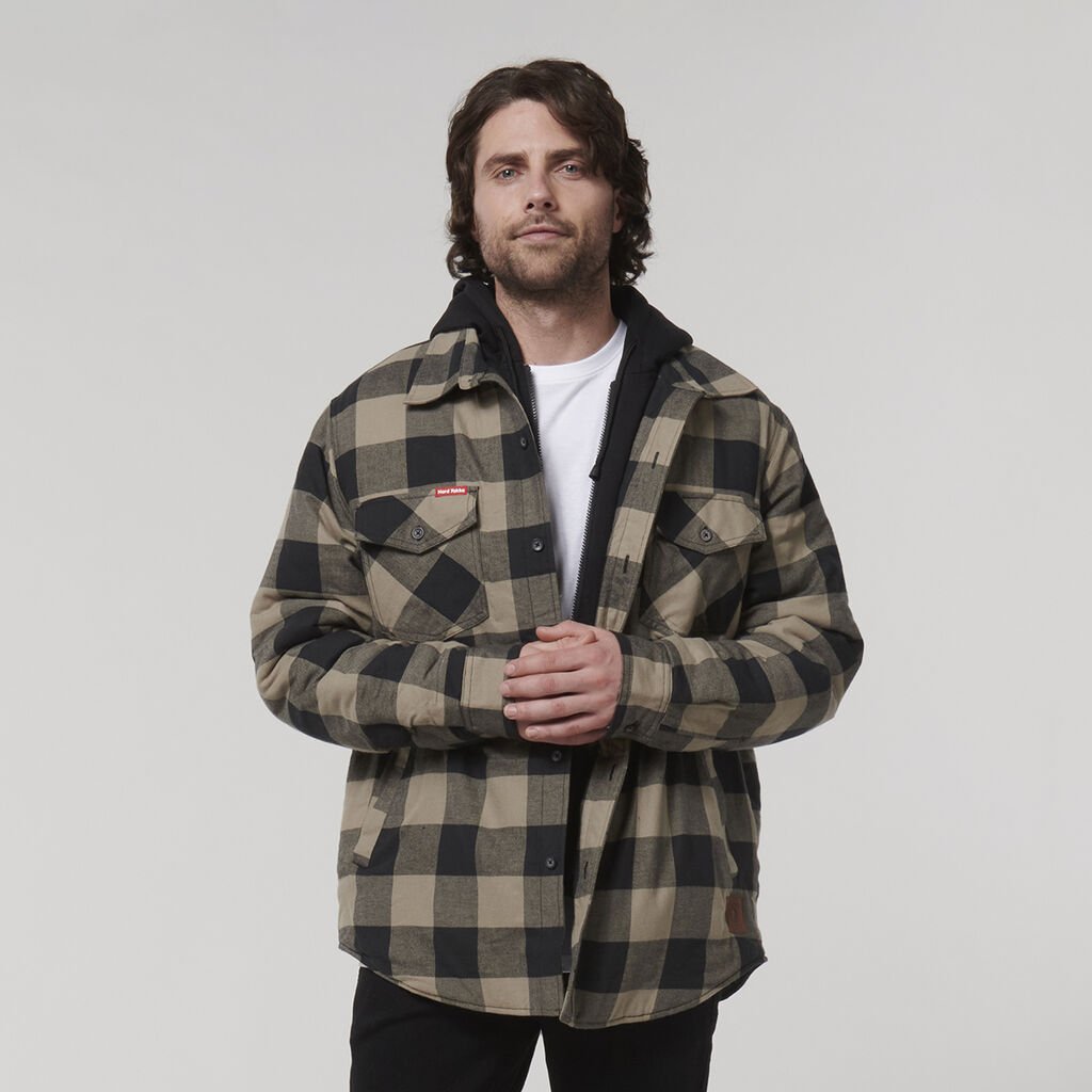 Quilted Flannel Hooded Shacket