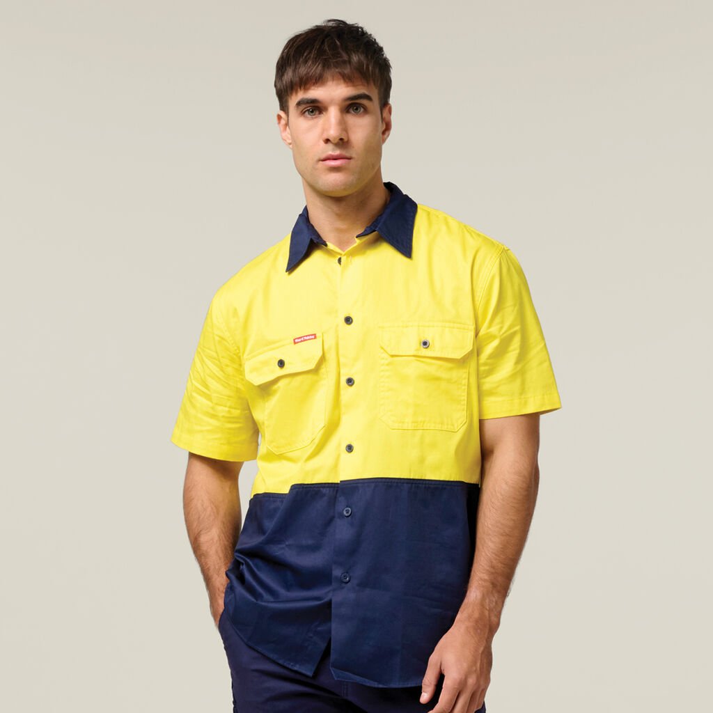 Core Hi-Vis Light Weight Vented Short Sleeve Cotton Shirt