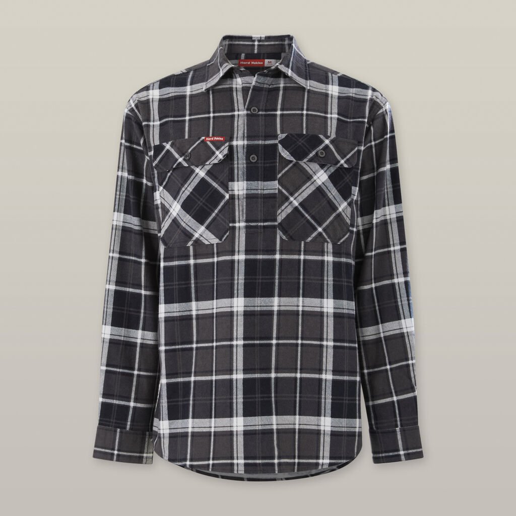 Core Long Sleeve Closed Front Check Flannel Shirt