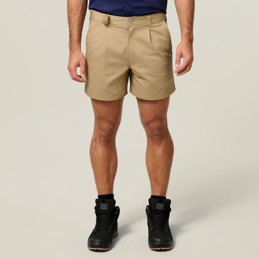 Relaxed Fit Cotton Drill Short With Belt Loops