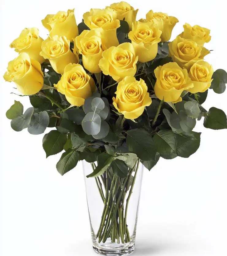 Luscious sunkissed yellow roses