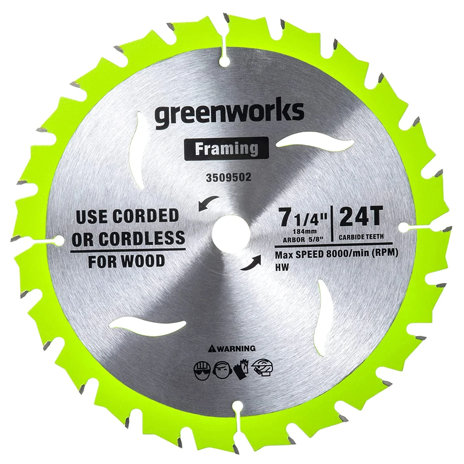 Greenworks 24V 7-1/4 24T Circular Saw Blades