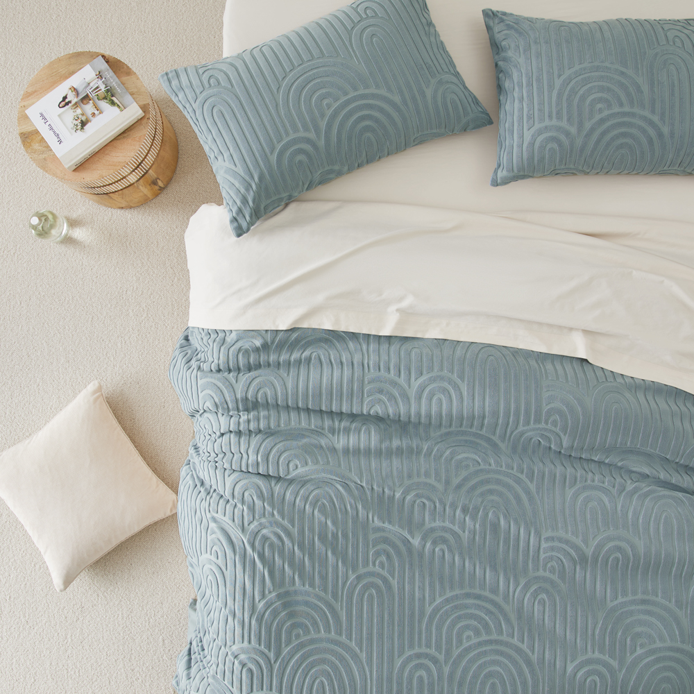 Velvet Arch Blue Quilt Cover Set