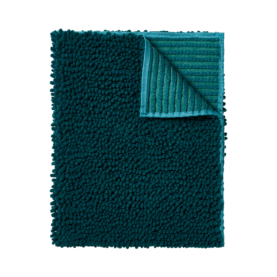 Microplush Deep Green Bobble Bath Mat