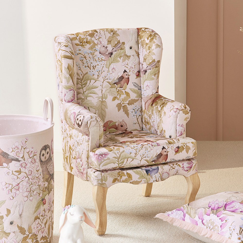 Fleur Harris Woodlands Pink Mini Armchair