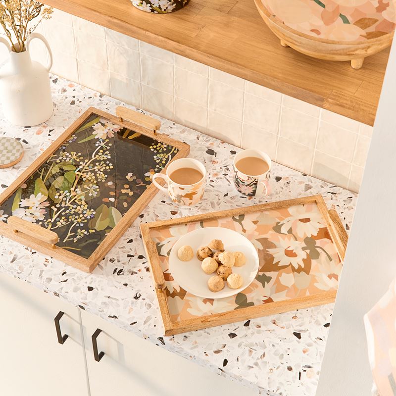 Kimmy Hogan Gathered Rectangle Timber Tray