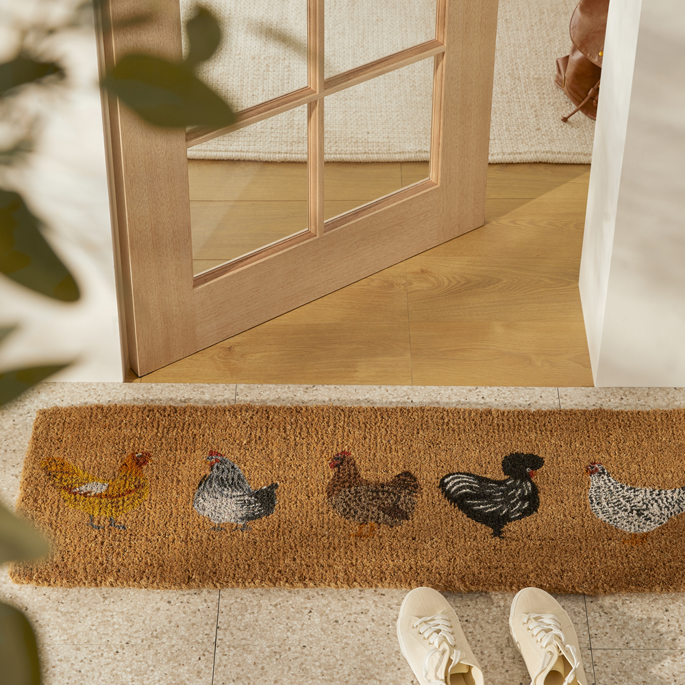 Coir Five Chooks Doormat