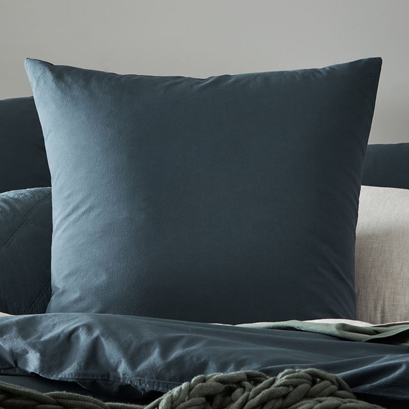 Stonewashed Cotton Dark Slate Quilt Cover Separates