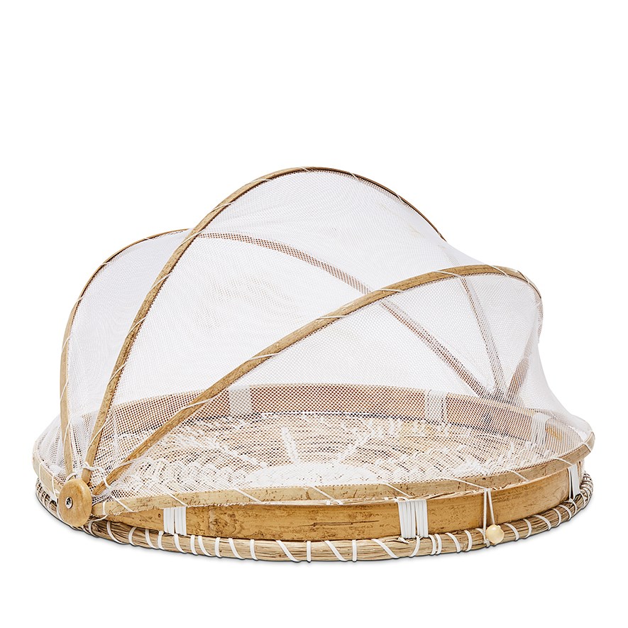 Aparri Outdoor White & Natural Flower Food Cover