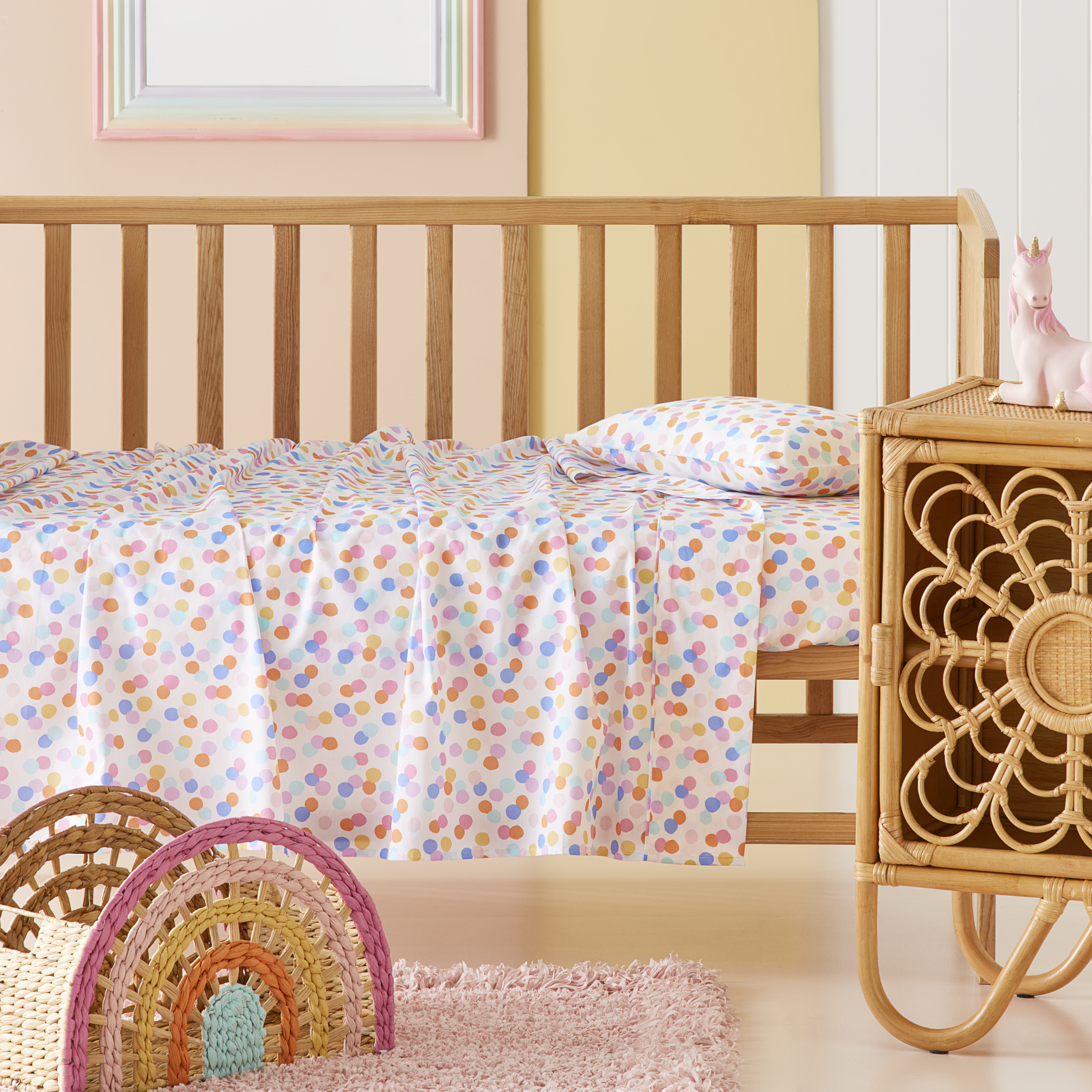 Confetti Multi Cot Sheet Set