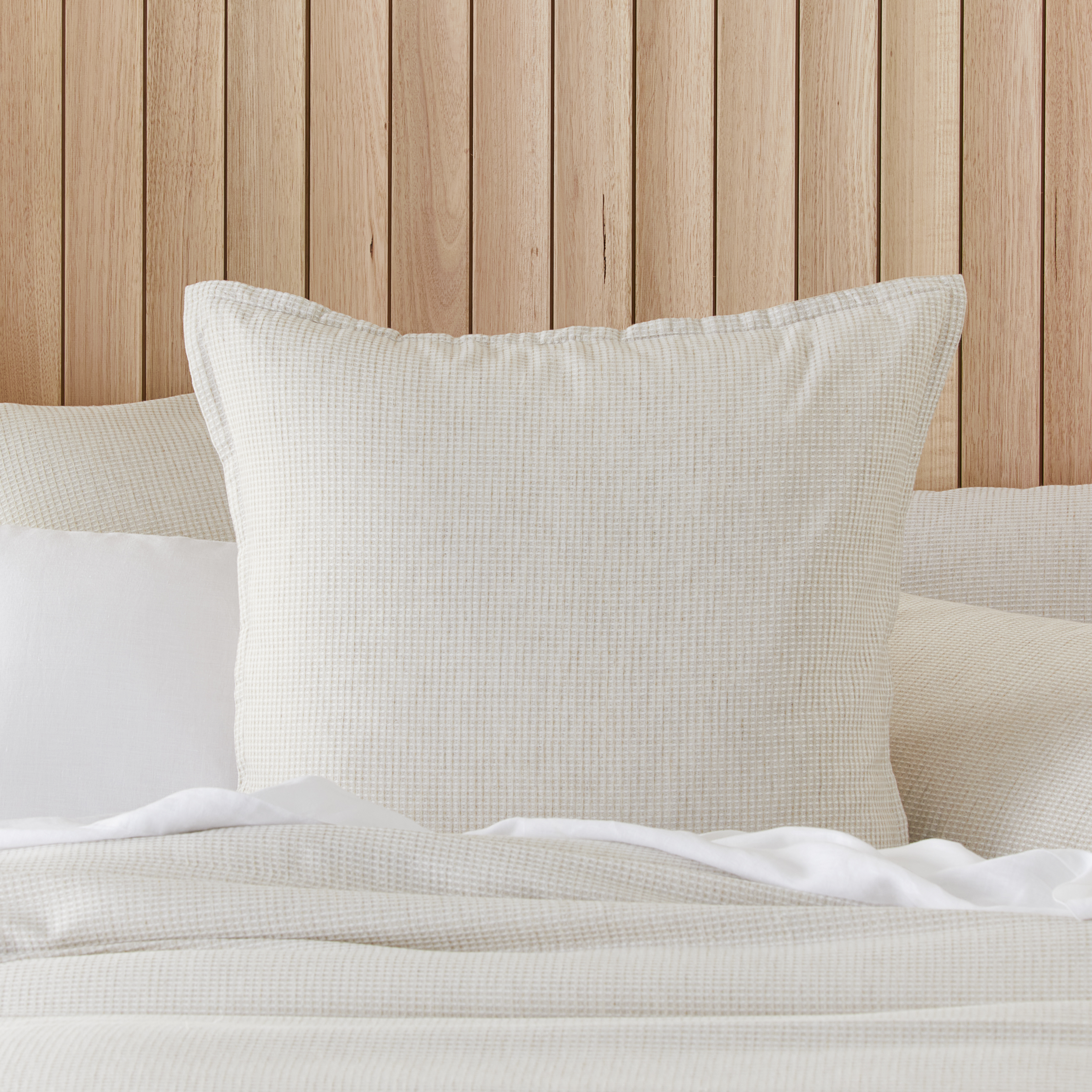 Berlin Waffle Natural Marle Pillowcases