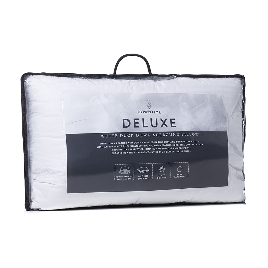 Deluxe White Duck Down Standard Pillow