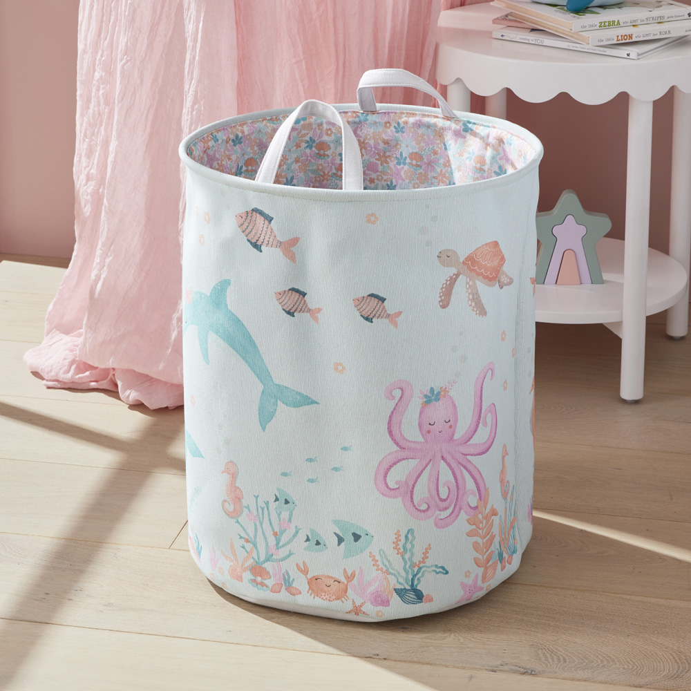 Sea Garden Designer Printed Basket