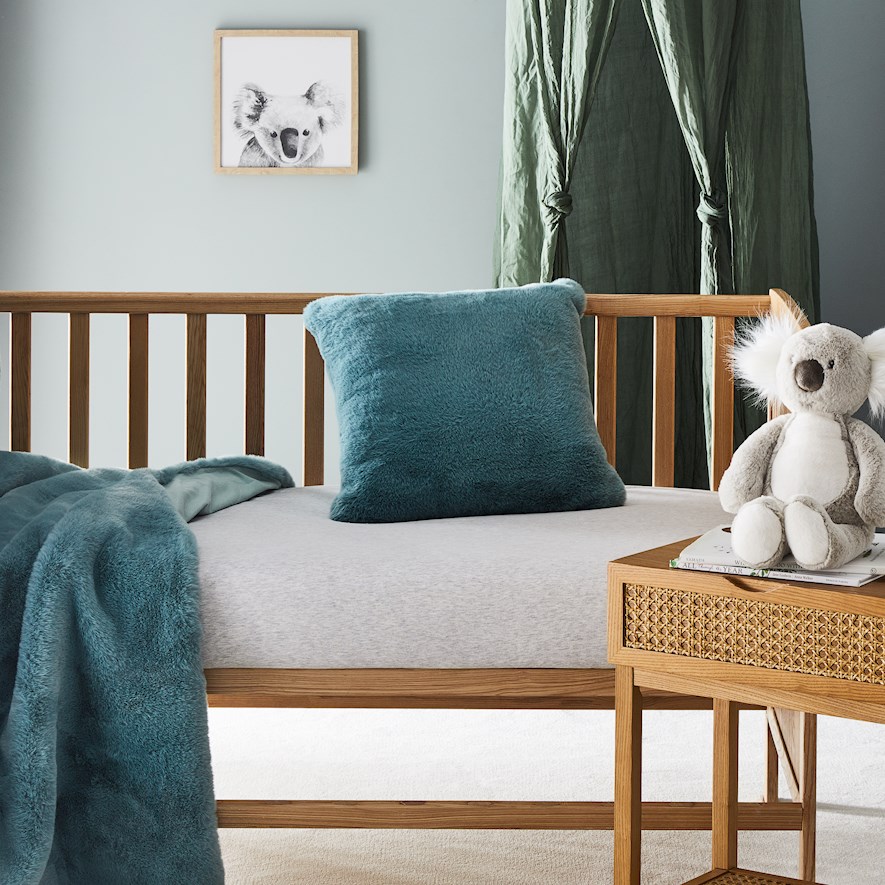 Cotton Jersey Marle Grey Fitted Sheet Set Pack of 2