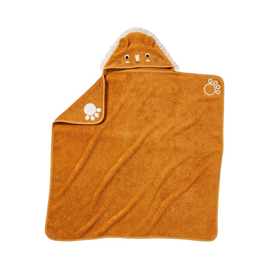 Lion Tan Hooded Towel