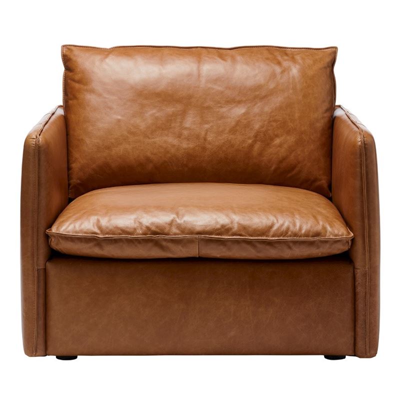 Atticus Tobacco Leather Armchair