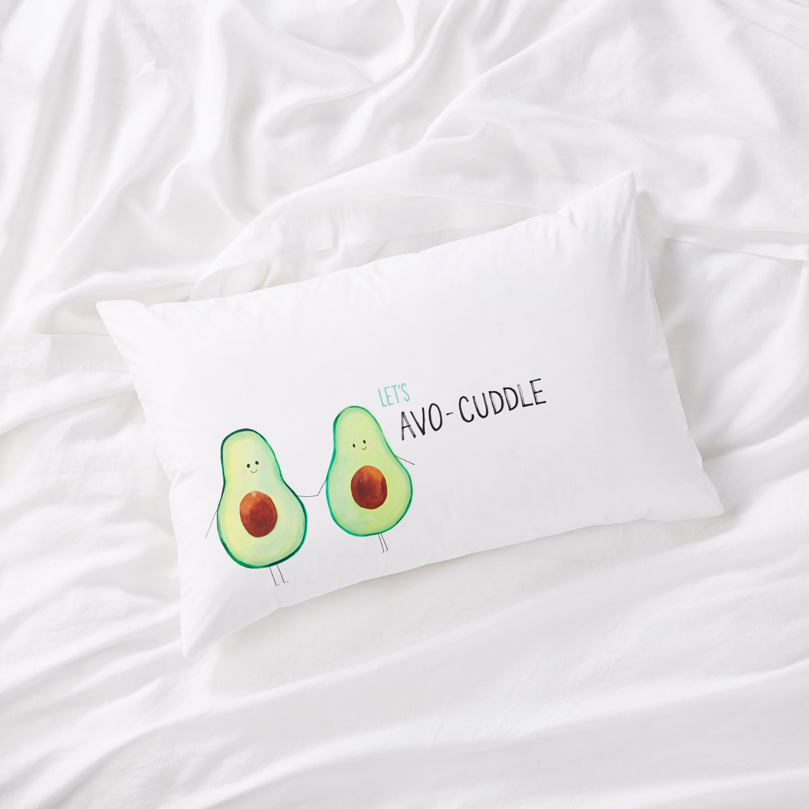 Avo-Cuddle Text Pillowcase
