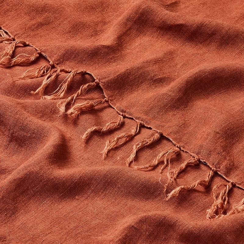 Malmo Rust Linen Throw