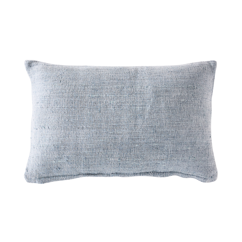 Caspian Denim & White Long Cushion