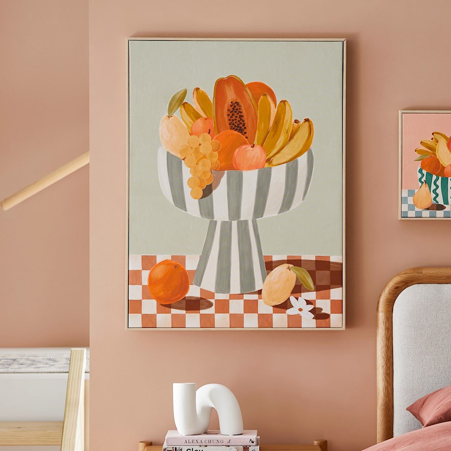 Fruit Bowl Sage Canvas