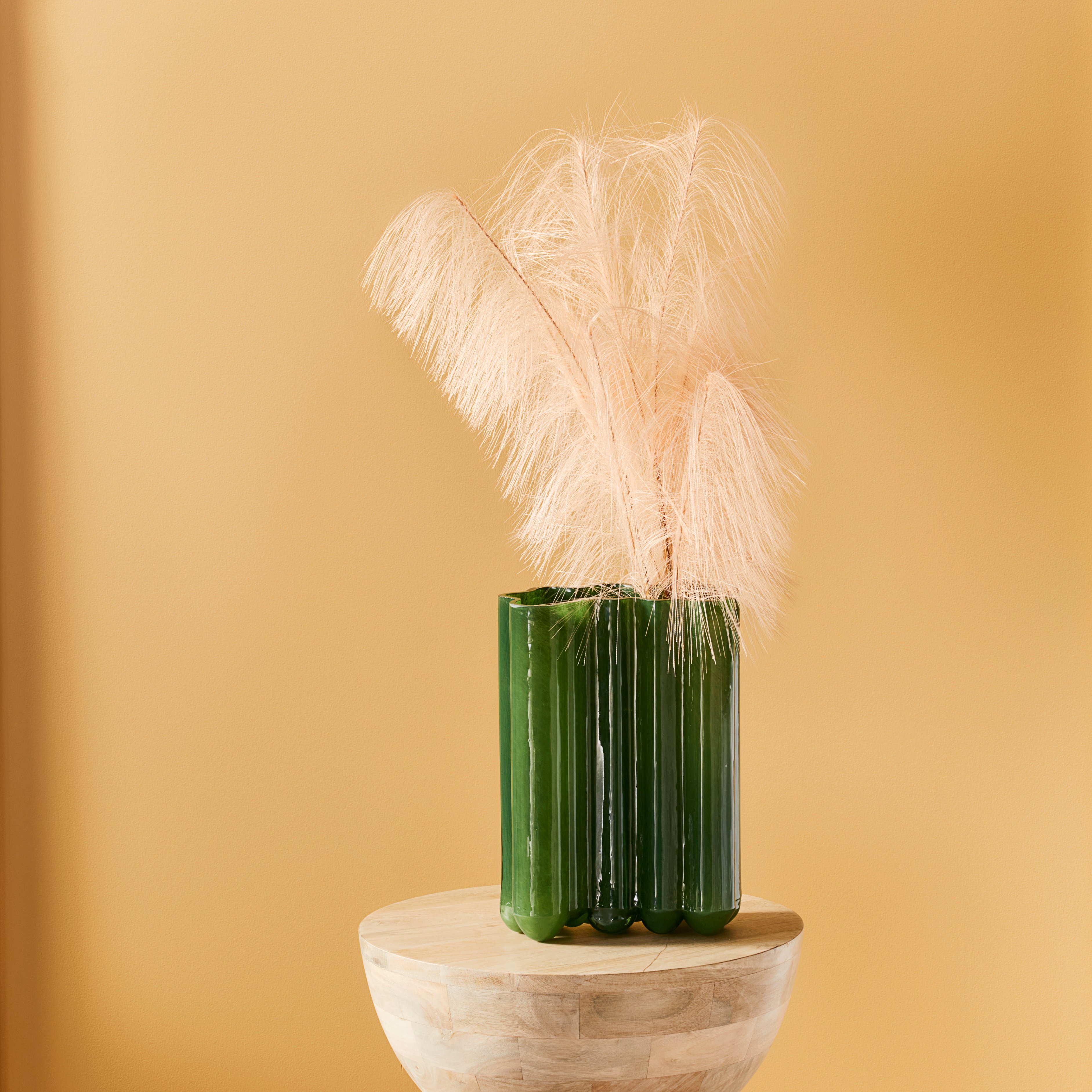 Feather Pampass Pink Grass Stem