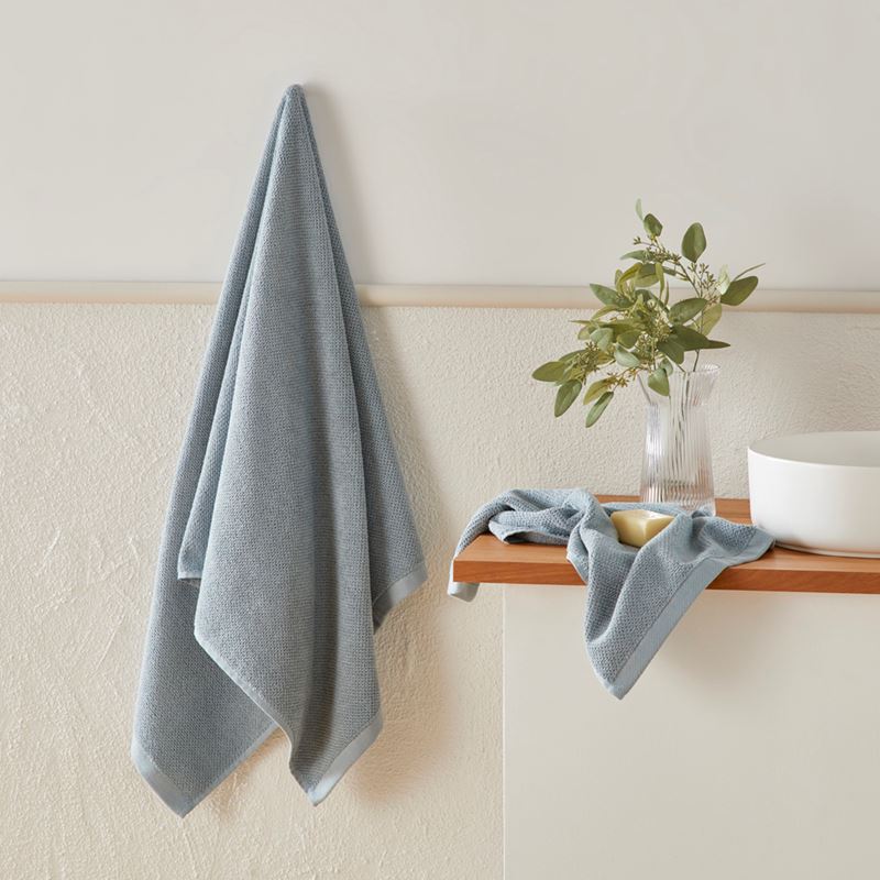 Savannah Textured Sea Blue Towel Range