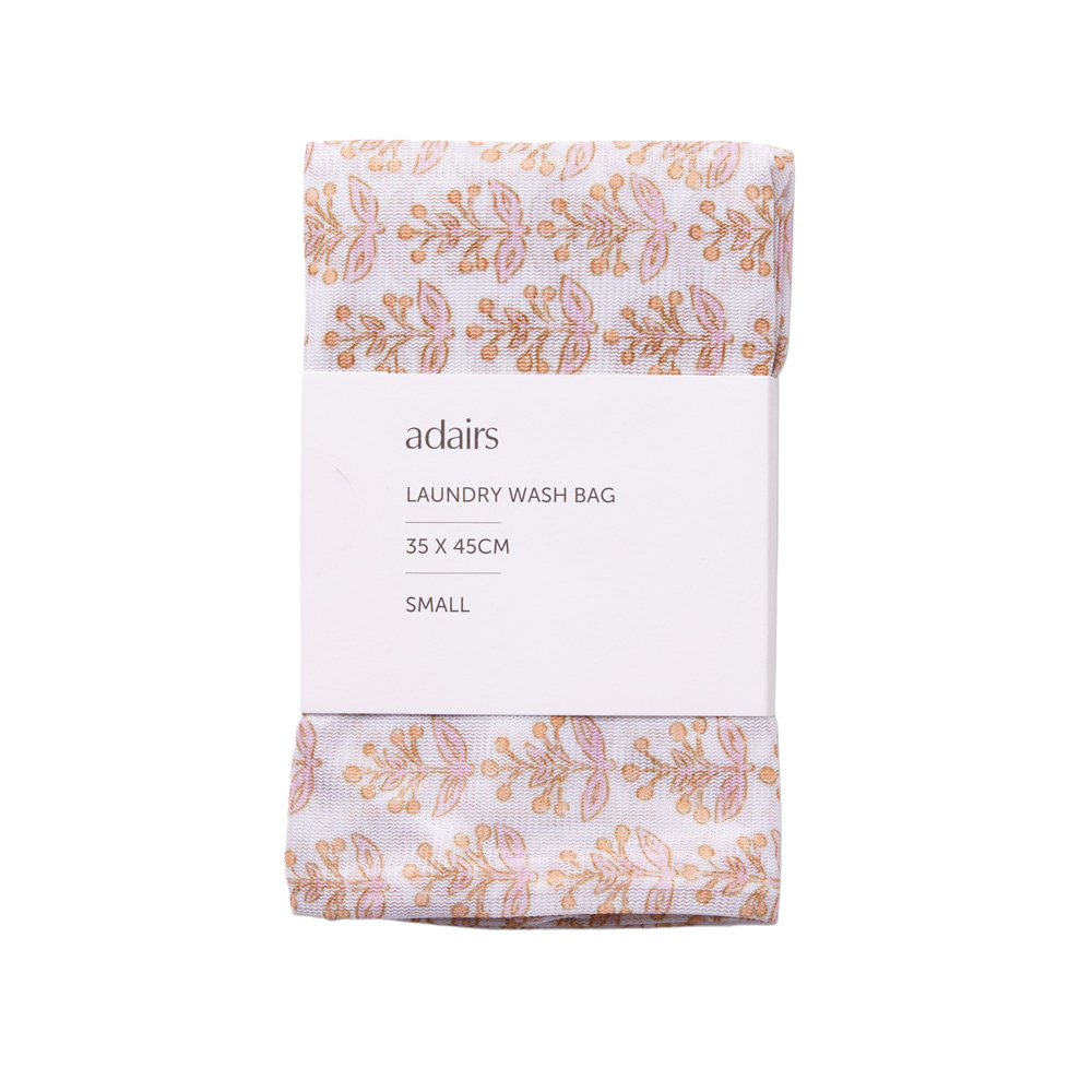 Laundry Pinks Block Print Wash Bag