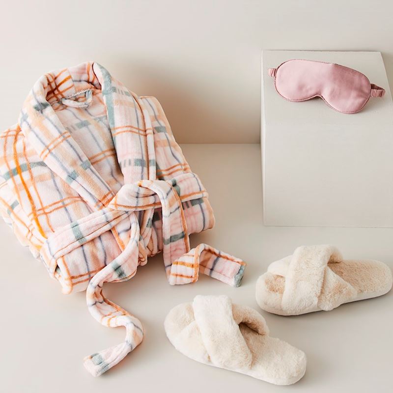 Crossover Ivory Fur Slippers