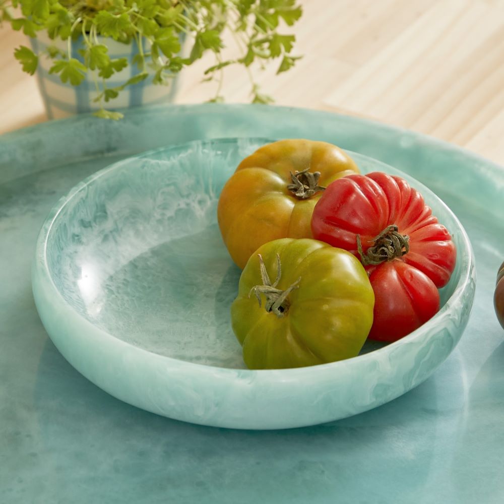 Calypso Mint Resin Medium Serving Bowl